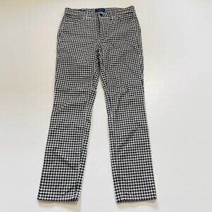 NWT Talbots Pant Trouser HIgh Waist Straight Leg Slimming Gingham Houndstooth 4P